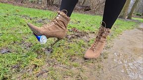 Kat Goes for a Walk in her Nail Heel Ankle Boots