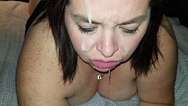 Sexy BBW Corset Cumslut Facial