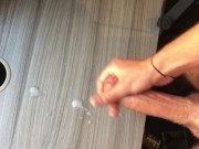 Solo Male ~ Cumming on table