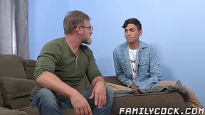 Young Gay Latino Cums Hard Breeding With Hairy Stepdaddy