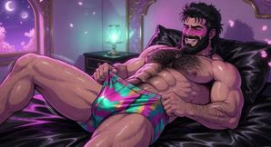 Hot Muscular Guys Silk Sheets Animation