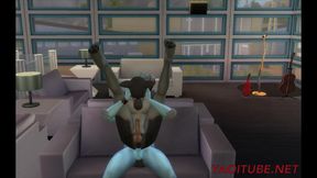 furry yiff yaoi - 2 dogs fuck in a pub and cum inside - japanese asian manga anime game porn gay