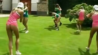 "18 Lesbians Unleashed - Group-Sex Party Outside Sex party"