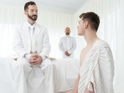 MasonicBoys Ethan Tate fucked raw by suited DILF in religious ritual