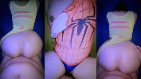 Hijabi Indonesian GF gives a sloppy blowjob in costume