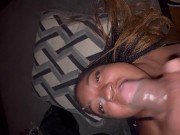 fucking my ass straight to my mouth cum on my face daddy