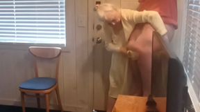 Angle 3 - Sent home with a red hot bottom!