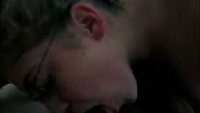 Chunky blonde wife of my buddy bows and blows his boner cock at once