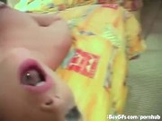 Candy Mason getting slammed on bed