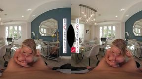 Sultry Nikki Benz rides cock in VR