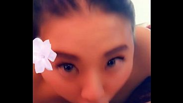 Cute Chinese GF gives sloppy blowjob and gets fucked rough POV style