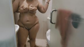 Bathing BBW and Crot Many Times Until Dry