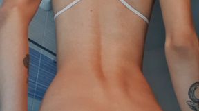 playing with my dildo in the bathroom