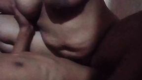 Stepmom squirted twice while on top until she let out a loud moan