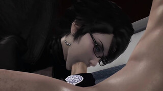 Gigachad fucks bayonetta with her leather suit in the middle of the subway 3d hentai