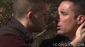 Mature homosexual kisses rimms and ass fucks young twink