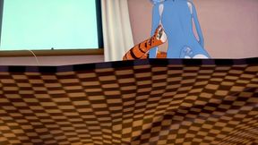 furry yiff hentai 3d - cat futanari fucks a tiger woman with creampie - japanese asian manga anime game porn animation