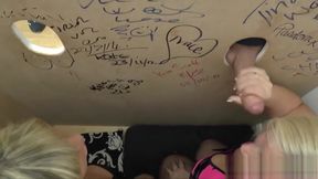 Senior brit sucking dick through gloryhole