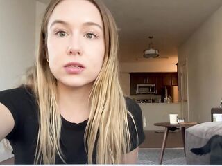 cute angel floods her apartment with her squirt