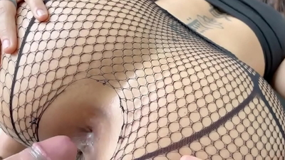 Chubby Latina MILF In Sexy Pantyhose And Huge Booty Enjoys Anal