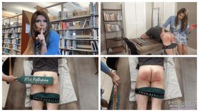 Licks at the library! Librarian Miss Katherine shows you the consequences of broken rules - HD 1080