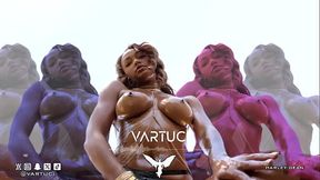 Lusty ebony vixen Harley Dean teases in lingerie