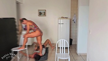 Trampling and stomping - throat & stomach