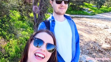 Cute girlfriend gets throat fucked in Athens travel vlog
