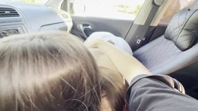I gave myself to my friend in the car  He filled my ass with cum
