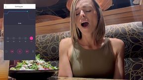 Fucking Lush Vibrator Makes Me Cum Hard as Fuck in the Middle of a Public Restaurant!