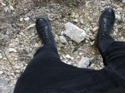 Quickly OUTDOOR & Hot Stud Wanking HIS BIG DICK / HUGE LOAD / Monster Cock