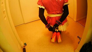 Sissy Tied Up in a Bad Loose Hogtie!