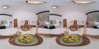 VR feast big boobs ass fucked on the table