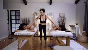 ”Hot lesbian threeway for teens & a MOMMY!!!”