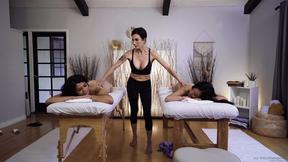 ”Hot lesbian threeway for teens & a MOMMY!!!”