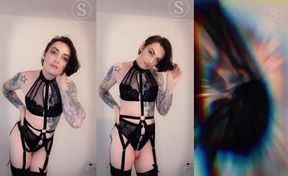 Angel surprises with her huge throbbing dick