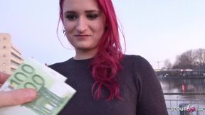 Ginger College Teenager Melina Talk to Screw at Street Casting