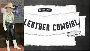leather cowgirl dressing