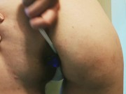 Ripping Wedgie with Buttplug in my Tight Virgin Asshole
