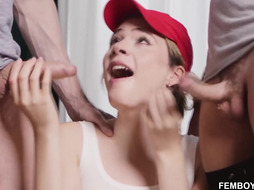 Sexy Yuna got two cocks to suck and fuck