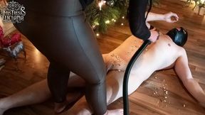 Vacuuming the very dirty Slave on Christmas