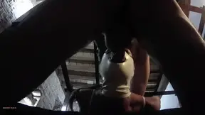 Amateur GF deepthroats and drinks cum on Heels