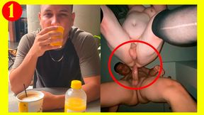 He Invited Me to Drink Coffee and Then I Fuck Him in Nylon Stockings