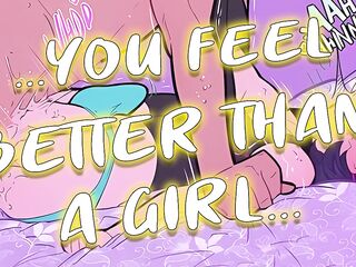 Convincing your "Straight" Friend to F*ck you during the time that Crossdressing~ [Femboy? Listener] [Blowing Me]