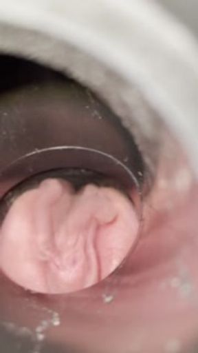 Vacuum cleaner tries to pull my clit into hose view from inside tube