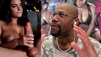 Thicc Big Breast Transgender Girl Jerking Off Her Huge Girl Cock, AI Generated