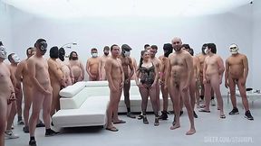 Insatiable Slut Nadja Devours 29 Big Cocks in BBC Gangbang Bukkake