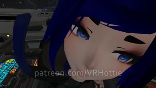 Cyberpunk 2077 Blue Haired Babe Fucks You in Pilot Chair Space Station Parody Robot POV Lap Dance