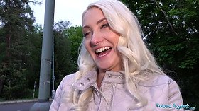 Helena Moeller, a busty blonde MILF, craves for a big Czech dick in public POV