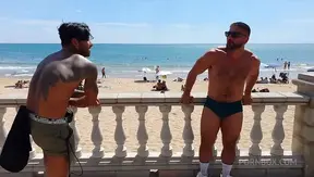 Rooftop Heat: Steamy Gay Tryst Bareback by the Pool – 18+